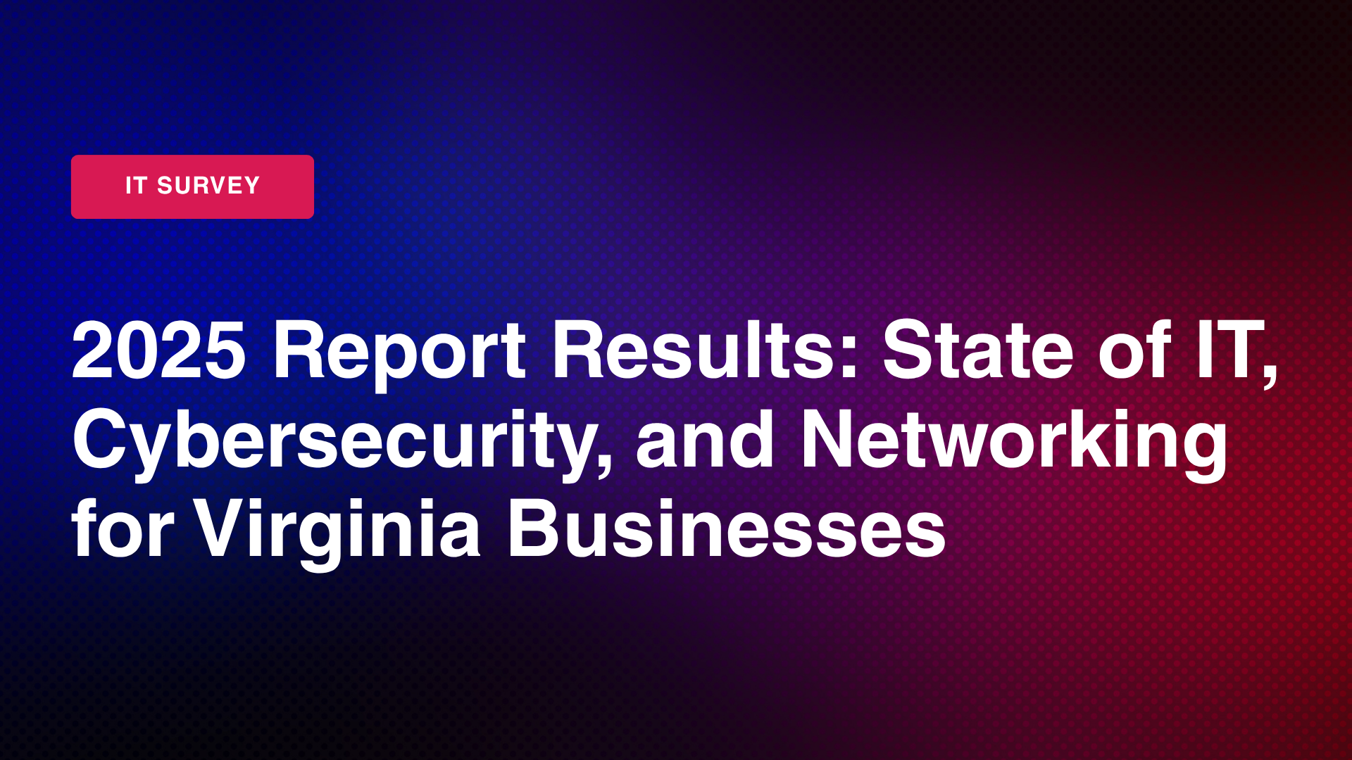 2025 Report Results: State of IT, Cybersecurity, and Networking for Virginia Businesses